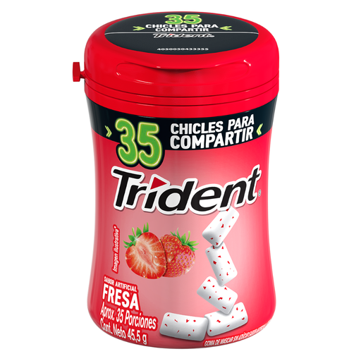 [054821] Trident Fresa Pet 35 Unidades 45.5Gr