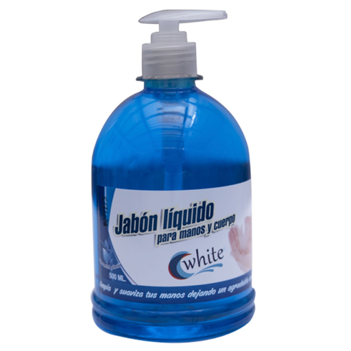 [054837] Jabón Líquido White Manos Y Cuerpo Sesación Glacial Pote 500Ml