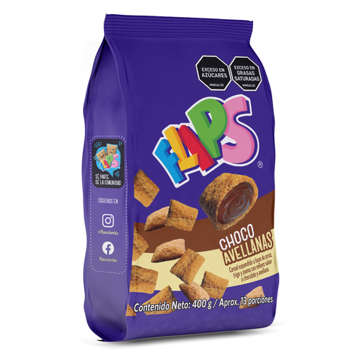 [054899] Cereal Flips Choco Avellanas Bolsa 400Gr