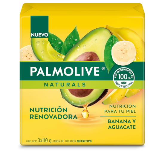 [054916] Jabón Palmolive Banana Y Aguacate 3 Unidades 330Gr