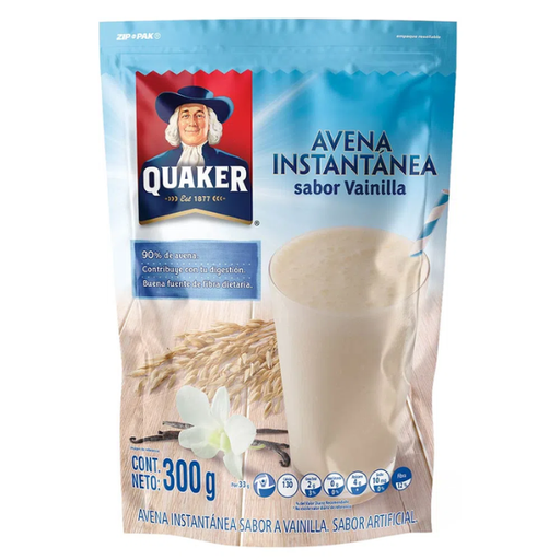 [000262] Avena Instantánea Vainilla Quaker Bolsa 300Gr