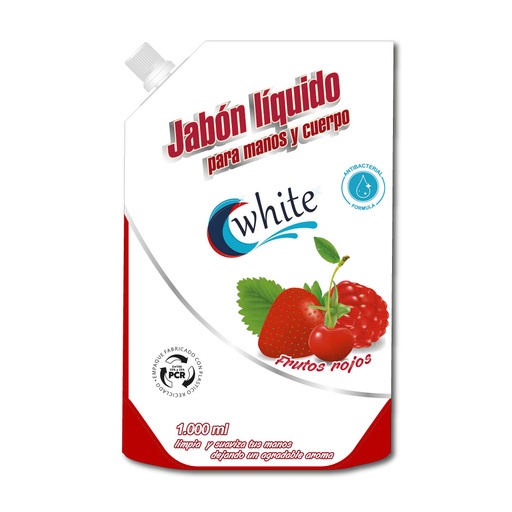 [055024] Jabón Líquido White Manos Y Cuerpo Frutos Rojos Doypack 1000Ml