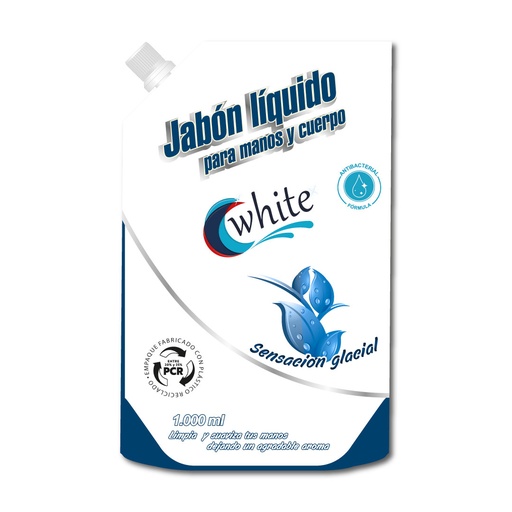 [055023] Jabón Líquido White Manos Y Cuerpo Sensación Glacial Doypack 1000Ml