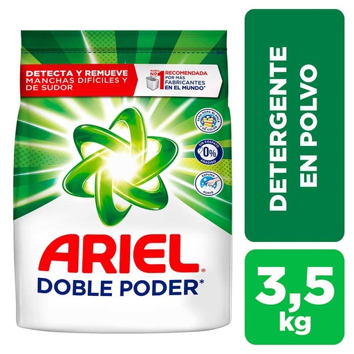 [055036] Detergente Polvo Ariel Doble Poder 3.5Kg