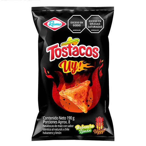 [055048] Tostacos Uy Habanero Limón Ramo 190Gr