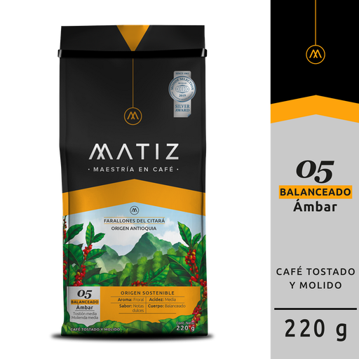 [055120] Café Matiz Tostado Y Molido Ámbar Bolsa 220Gr