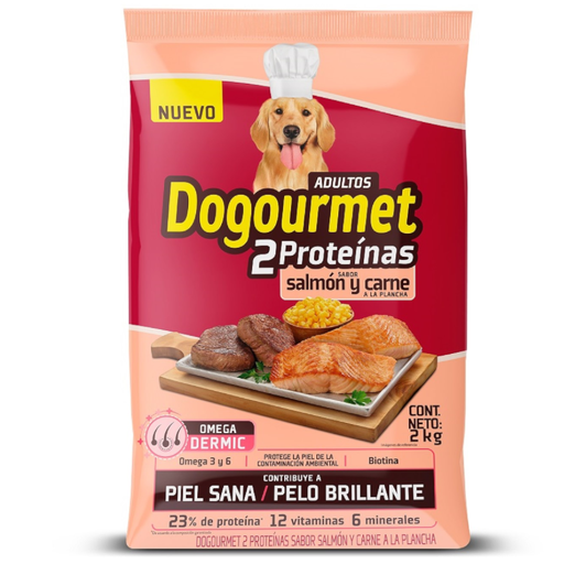 [055136] Dogourmet  Adultos 2 Proteínas Salmón Y Carne A La Plancha 2000Kg
