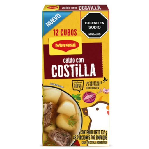 [055141] Caldo Con Costilla Maggi 12 Cubos 132Gr