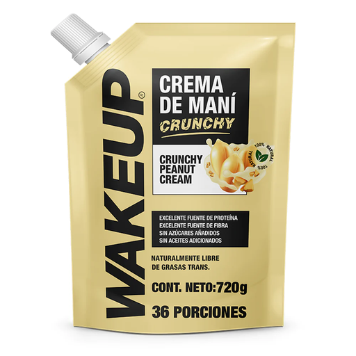 [055163] Crema De Maní Cruchy Wake Up Doypack 720Gr