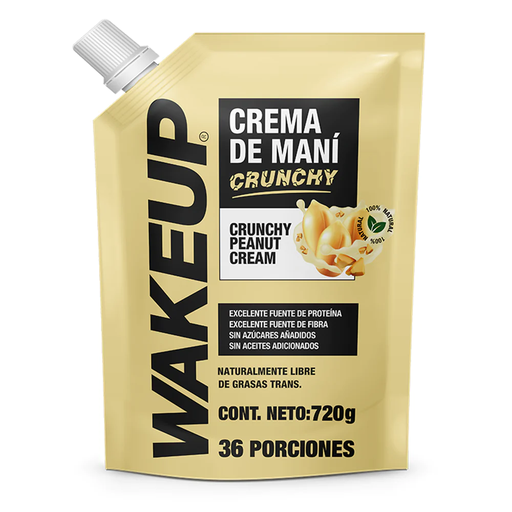 [055163] Crema De Maní Cruchy Wakeup Doypack 720Gr