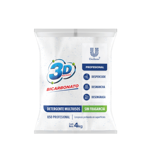[055349] Detergente En Polvo 3D Multiusos Bicarbonato 4000Gr