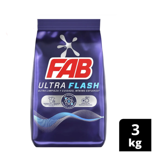 [055348] Detergente Polvo Fab Ultra Flash 3000Gr