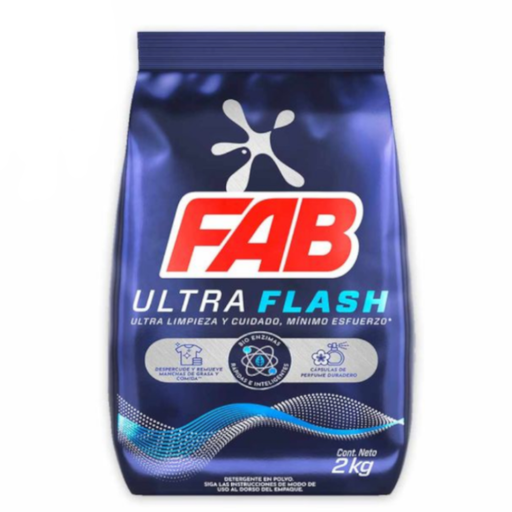 [055347] Detergente Polvo Fab Ultra Flash 2000Gr