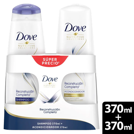[055342] Shampoo Dove Reconstrucción Completa 370Ml + Acondicionador 370Ml