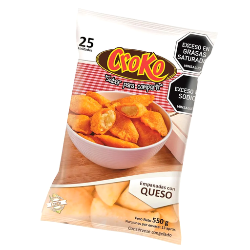 [055321] Empanadas Tipo Coctel Queso Croko 25 Unidades 550Gr