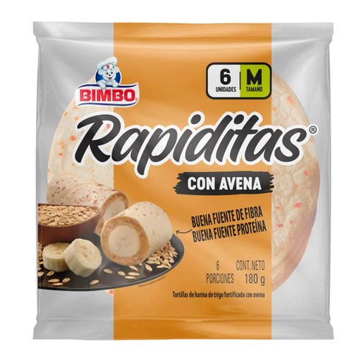 [055404] Tortillas Bimbo Avena M 6 Unidades 180Gr