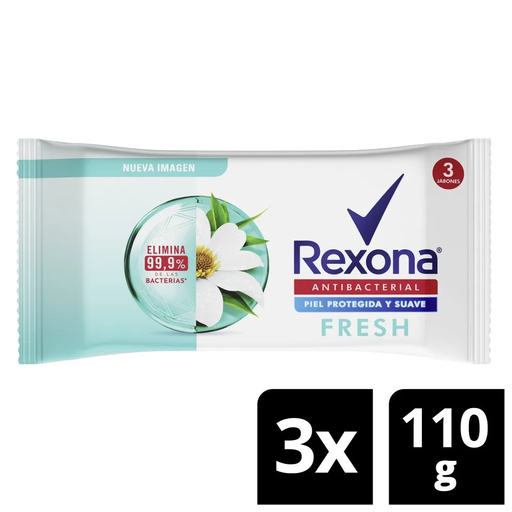 [055239] Jabón Rexona Antibacterial Fresh 3 unidades 110Gr C/U
