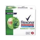 Jabón Rexona Antibacterial Bamboo-Aloe 3 unidades 110Gr C/U