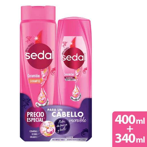 [054505] Shampoo Sedal Ceramidas 400Ml + Acondicionador 340Ml Precio Especial 