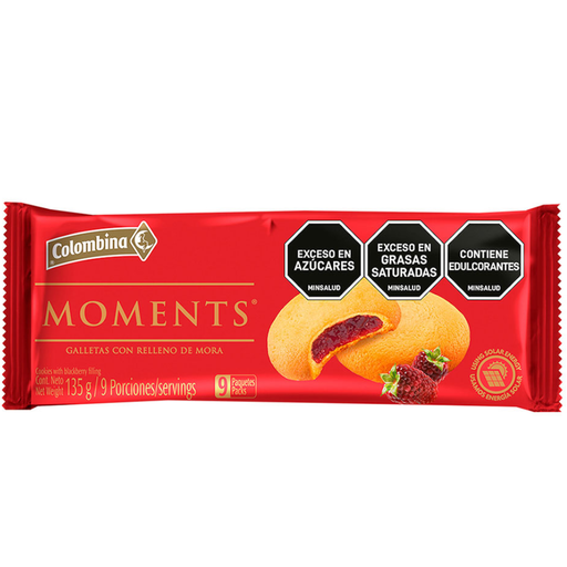 [048665] Galleta Moments Rellena De Mora 135Gr