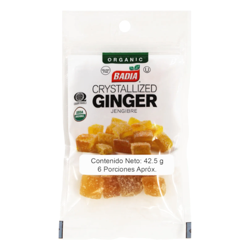 [050450] Jengibre Cristalizado Badia Bolsa 42.5Gr
