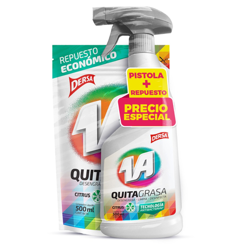 [048712] Limpiador Quitagrasa 1A Pistola 500Ml + Repuesto Doypak 500Ml