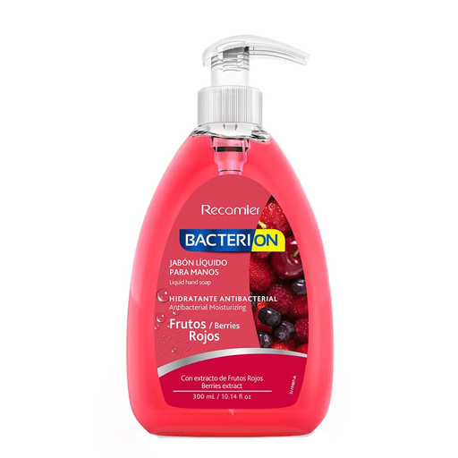 [047456] Jabón Líquido Para Manos Y Cuerpo Bacterion Frutos Rojos 300Ml