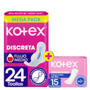 Toallas Higiénicas Kotex Ultra Fina Tela 30 Unidades + Protectores