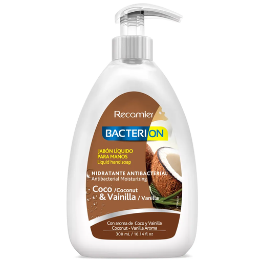 [020651] Jabón Liquido Manos Y Cuerpo Bacterion Coco Y Vainilla 300Ml