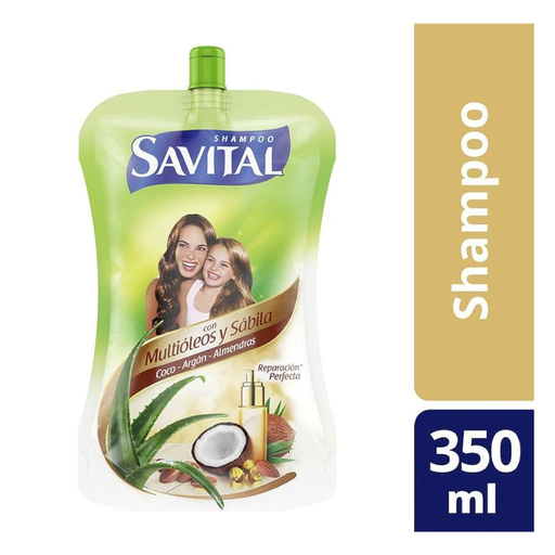 [055444] Shampoo Savital Multióleos Y Sábila Doypack 350Ml