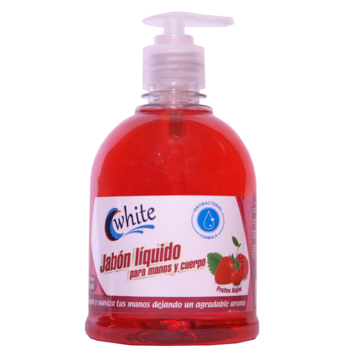 [055477] Jabón Líquido Manos Y Cuerpo White Frutos Rojos 500Ml