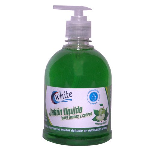 [055478] Jabón Líquido Manos Y Cuerpo White Manzana Verde 500Ml