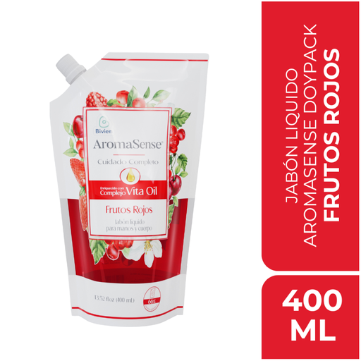 [055462] Jabón Líquido Aromasense Frutos Rojos Doypack 400Ml