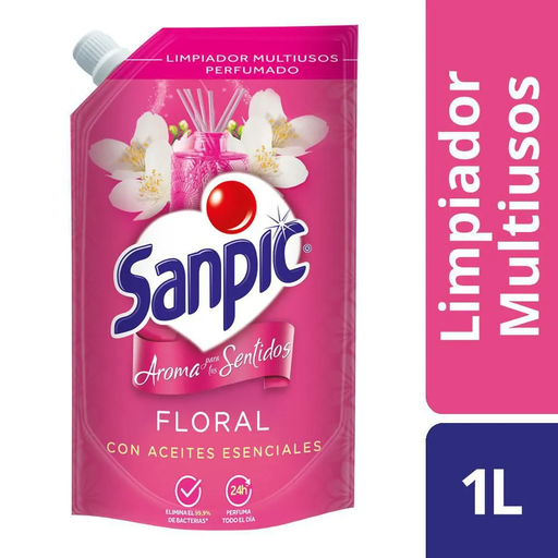 [051028] Limpiador Líquido Sanpic Floral Doypak 1000Ml 