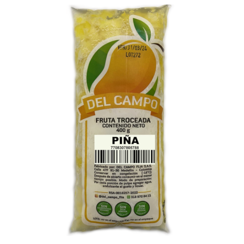 Fruta Troceada Piña Del Campo 400Gr | SuperBooM