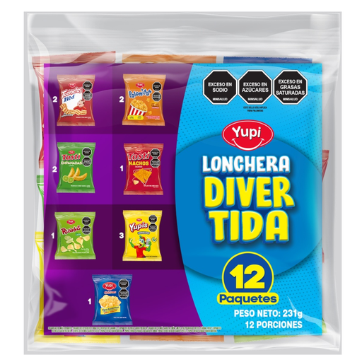 [055575] Lonchera Divertida Yupi Surtido 12 Unidades 231Gr
