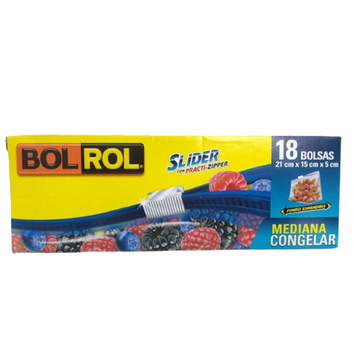 [055598] Bolsa Bol Rol Cierre Facil Mediana Congelar  18 Unidades