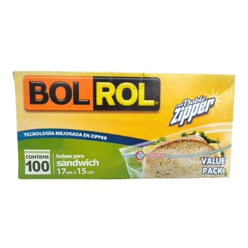 [055599] Bolsa Bol Rol Doble Cierre Para Sandwich 100Un