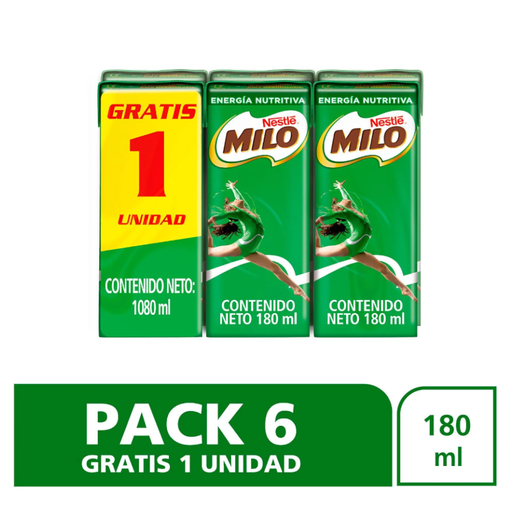 [037824] Milo Líquido Activ-Go Tetra pak 180Ml Pague 5 Lleve 6 Unidades
