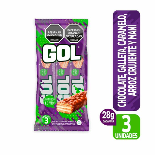 [055583] Chocolatina Gol 3 Unidades 84Gr