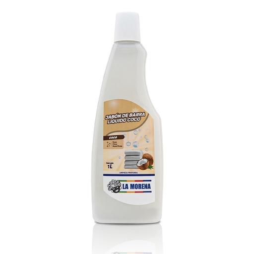 [055655] Jabón De Barra Líquido Coco La Morena  1000Ml