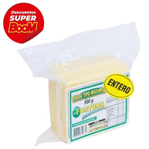 [055660] Queso Mozzarella La Fortuna Entero 500Gr