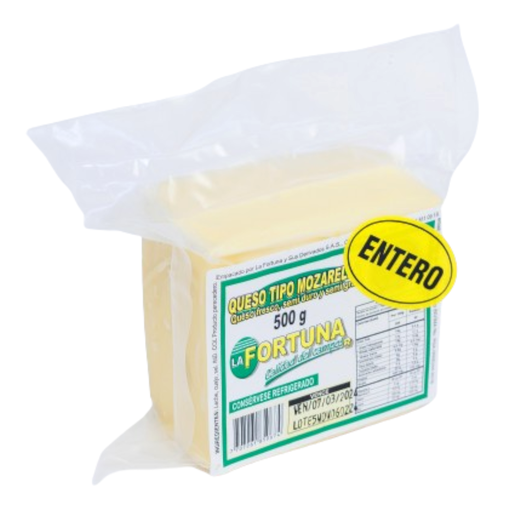 [055660] Queso Mozzarella La Fortuna Entero 500Gr