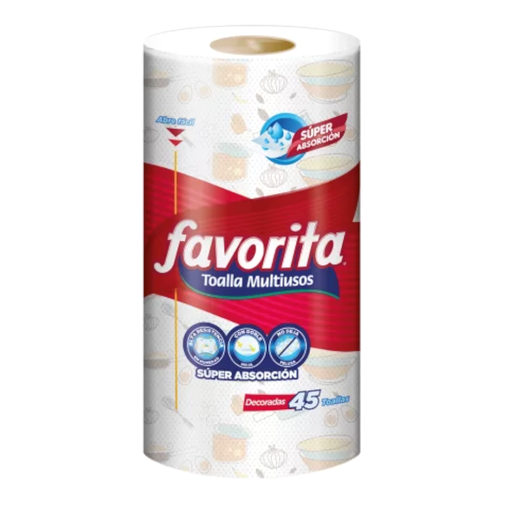 [038980] Toallas Cocina Favorita Multiusos 45 Toallas 1 Unidad