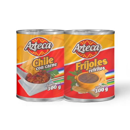 [055423] Chile Con Carne 300Gr + Frijol Refrito 300Gr Azteca