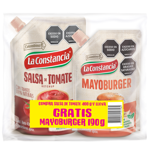 [055685] Salsa Tomate La Constancia 400Gr Gratis Mayoburguer 190Gr