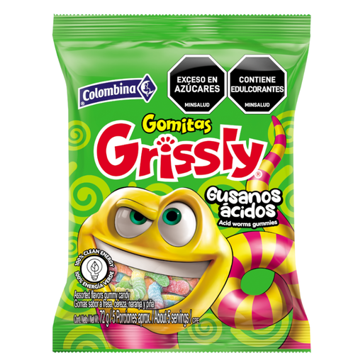 [055691] Gomas Grissly Gusanos Ácidos 72Gr