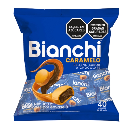 [055720] Caramelo Relleno Bianchi Sabor Chocolate 40 Unidades 160Gr