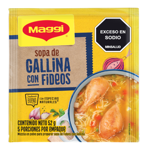 [055735] Sopa Gallina Fideos Maggi 52Gr