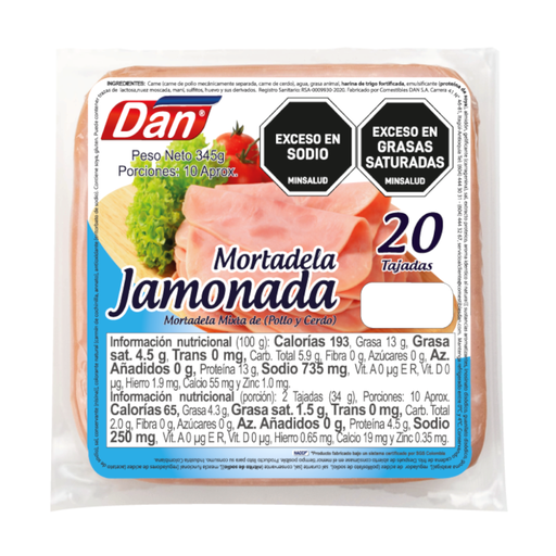 [055751] Mortadela Jamonada Dan 20 Unidades 345Gr